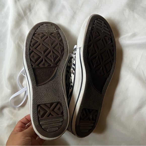 Converse Black and White High-Top Sneakers with Urban Art Design - Picture 9 of 9